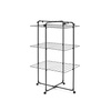 image:imageBrabantia HangOn Tower Clothes Drying Rack with Wheels  76ft 23m  White  Tall 3Tier Indoor Clothes Airer with Adjustable Shelves for Towels Folds Flat to Save Space  Fits 2 Full LoadsMatt Black