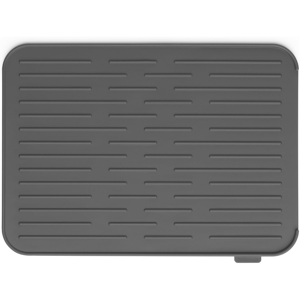 image:imageBrabantia Sinkside Silicone Dish Pot Drying Mat Jade Green Soft NonSlip Kitchen Counter Sink Top Drainer for DishwashingDark Gray