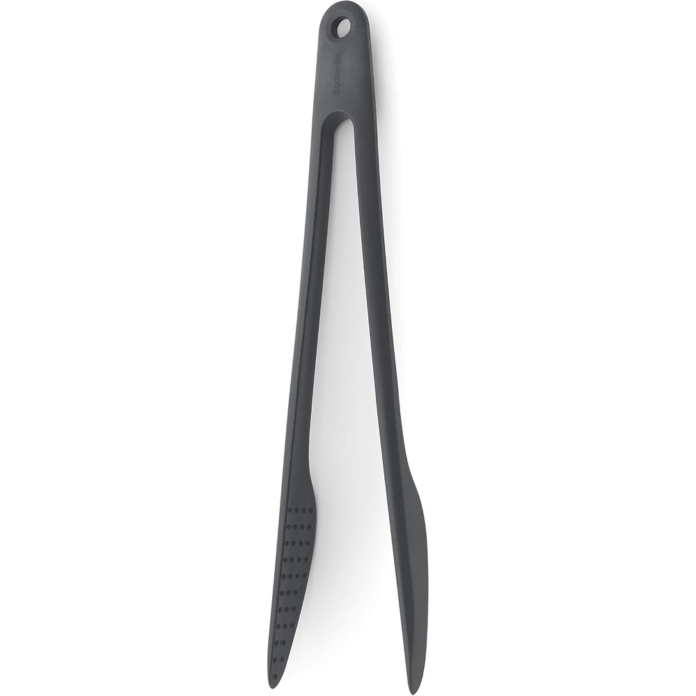 image:imageBrabantia Tasty Precision Tongs Granite Gray NonStick HeatResistant DishwasherSafe Nylon Serving Grilling Cooking Tongs