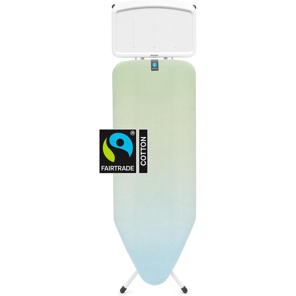 image:imageBrabantia XL Comfort Ironing Board with Solid Steam Generator Rest  Large Size C  Fairtrade Fresh Breeze Cover  Adjustable Height 2738 XL Rest Easy Fold AntiCollapse Lock NonSlip FeetSoothing Sea
