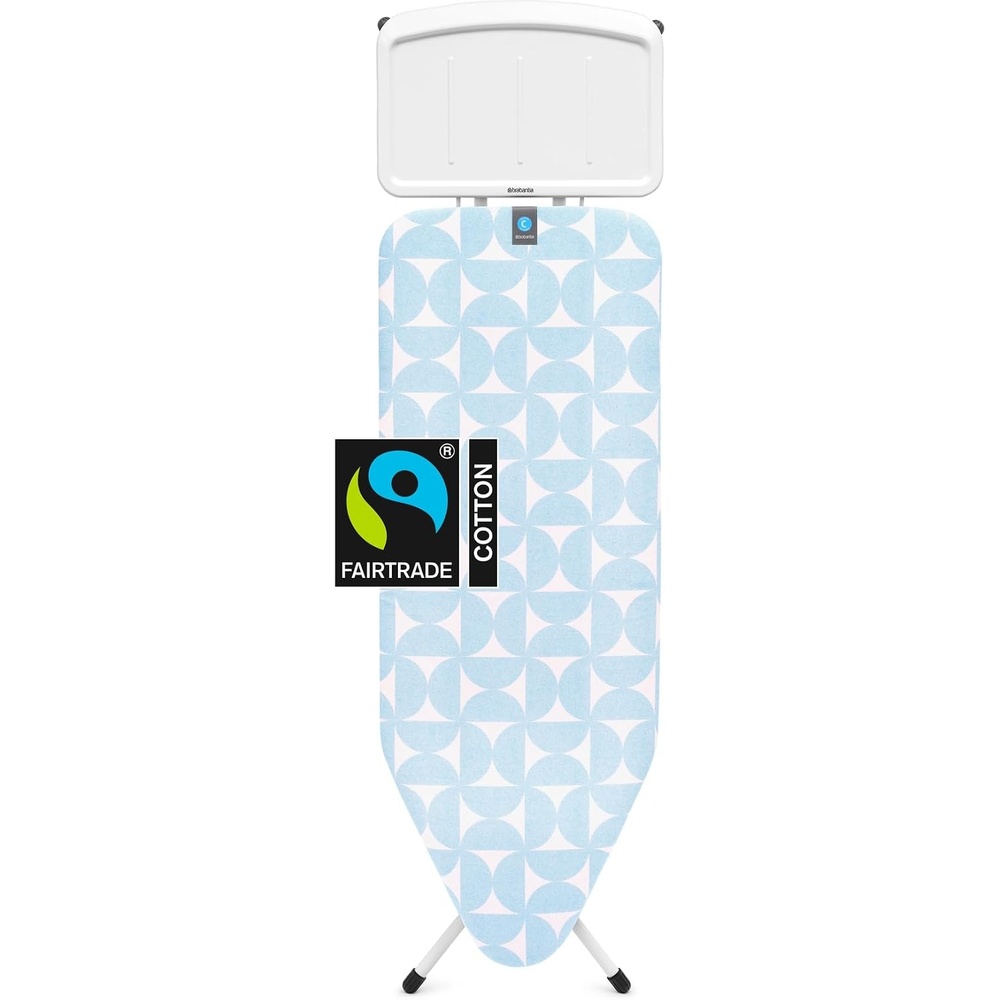 image:imageBrabantia XL Comfort Ironing Board with Solid Steam Generator Rest  Large Size C  Fairtrade Fresh Breeze Cover  Adjustable Height 2738 XL Rest Easy Fold AntiCollapse Lock NonSlip FeetFresh Breeze