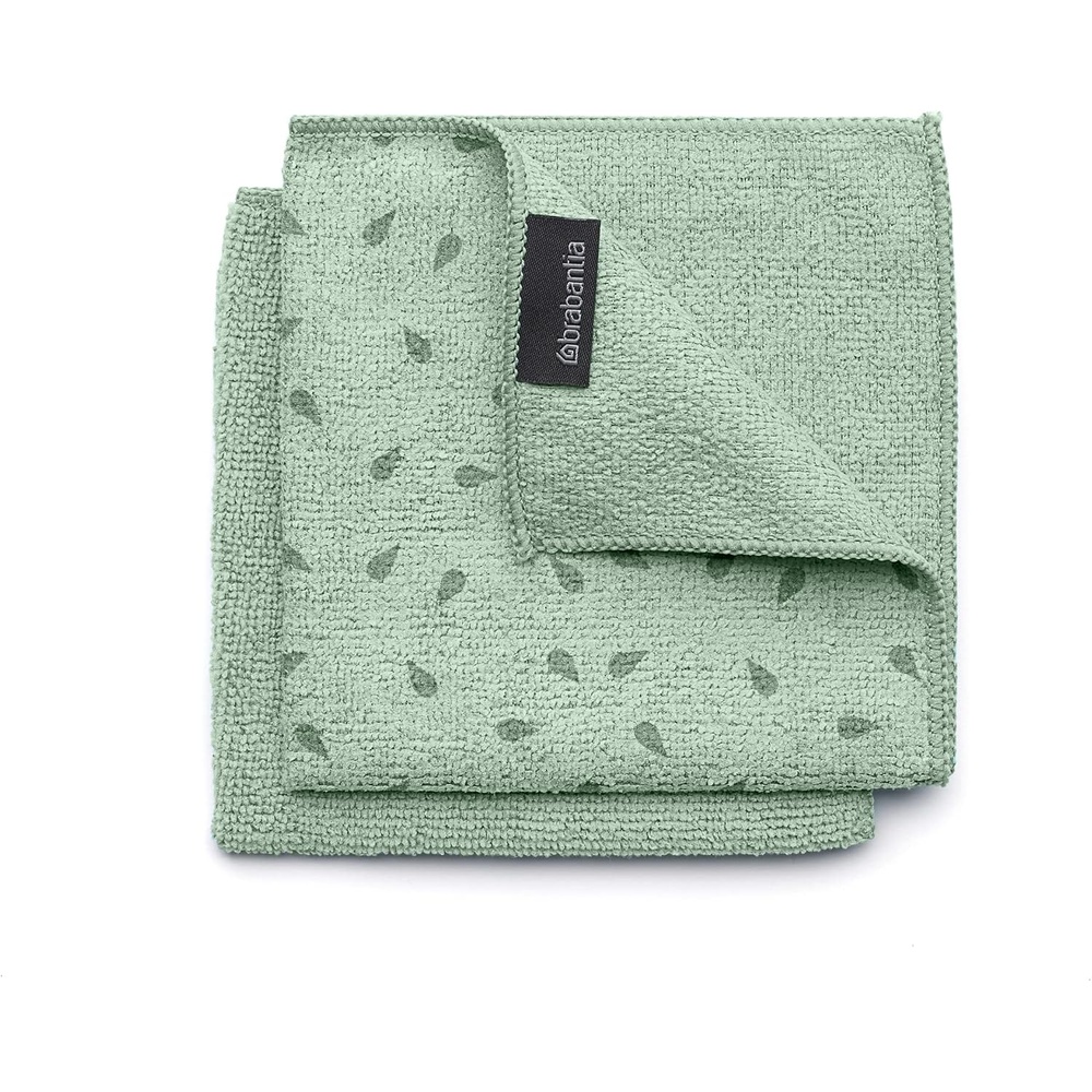 image:imageBrabantia x3 Microfiber Cleaning Pads Dark Gray Light Gray Jade Green Absorbent Spongy Hygenic Pads for Kitchen Washing Drying Counters MirrorsJade Green