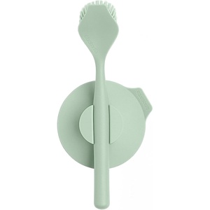 Brabantia 215780 Dish Brush & Suction Holder, Dish Washing Brush, Suction Cup Holder, Jade Green, W 9.3 x D 4.3 x H 2.6 inches (23.5 x 11 x 6.5 cm)(Jade Green)