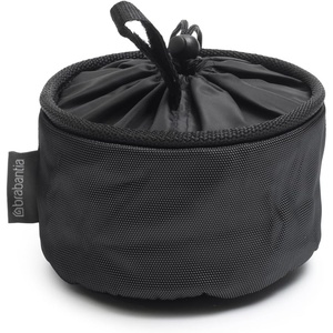 Brabantia Compact Clothespin Storage Bag with Hanging Loop & Closing Cord (Matt Black) Space Saving Organizer for Clothes Pins, Hangs on Clothesline or Drying Rack, Holds up to 75 Pins(Matt Black)