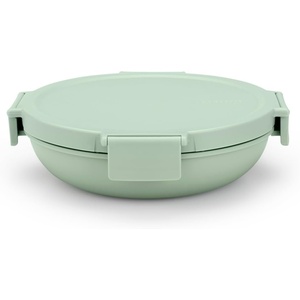 Brabantia Make & Take Salad Bowl with Removable Tray for Toppings & Dressings (Jade Green) 100% Leakproof, Microwave & Freezer Safe Meal Prep Container(Jade Green)