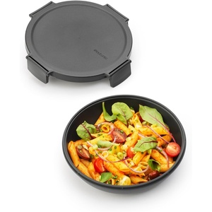 Brabantia Make & Take Salad Bowl with Removable Tray for Toppings & Dressings (Jade Green) 100% Leakproof, Microwave & Freezer Safe Meal Prep Container(Dark Gray)