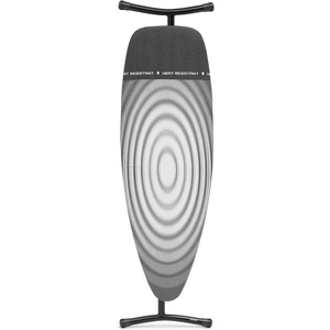 Brabantia Premium Ironing Board with Heat Resistant Parking Zone | X-Large (Size D) | Fairtrade New Dawn | Tall & Wide, Adjustable Height (31-40″), Easy Fold, Anti-Collapse Lock, Non-Slip Feet(Titan Oval)