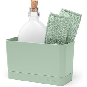 Brabantia Sink Organizer (Jade Green) Non-Slip, Non-Scratch Kitchen Countertop Storage Caddy for Dish Brush, Soap, Cloths (LWH: 7.5 x 3.3 x 4.5)(Jade Green)