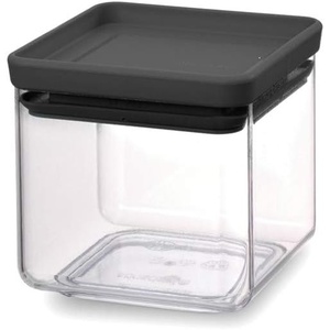 Brabantia Tasty+ 4pc Stackable Food Canisters Set (Light Gray) 2x 0.7qt & 2x 1.7qt BPA-Free Space-Saving Jars with Silicone Seal Lids for Freshness(Dark Gray)