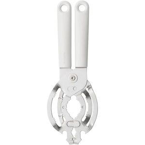 Brabantia Tasty+ Universal Can, Jar, Bottle Opener (Light Grey) Easy to use, Unscrews Small or Large Caps, Tops Lids(One Size)
