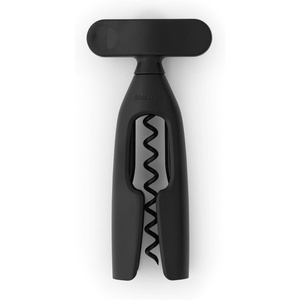 Brabantia Tasty+ Wine Bottle Opener Corkscrew (Dark Gray) Easy To Use, Safe Enclosed Spiral, Extra Large Turning Handle(Dark Gray)