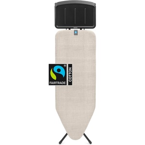Brabantia XL Comfort Ironing Board with Solid Steam Generator Rest | Large (Size C) | Fairtrade Fresh Breeze Cover | Adjustable Height (27-38″), XL Rest, Easy Fold, Anti-Collapse Lock, Non-Slip Feet(Denim Gray)