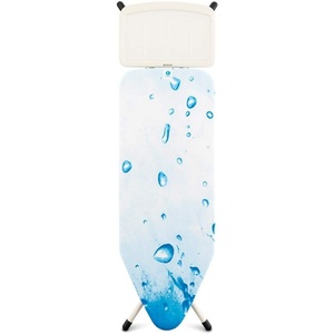 Brabantia XL Comfort Ironing Board with Solid Steam Generator Rest | Large (Size C) | Fairtrade Fresh Breeze Cover | Adjustable Height (27-38″), XL Rest, Easy Fold, Anti-Collapse Lock, Non-Slip Feet(Ice Water)