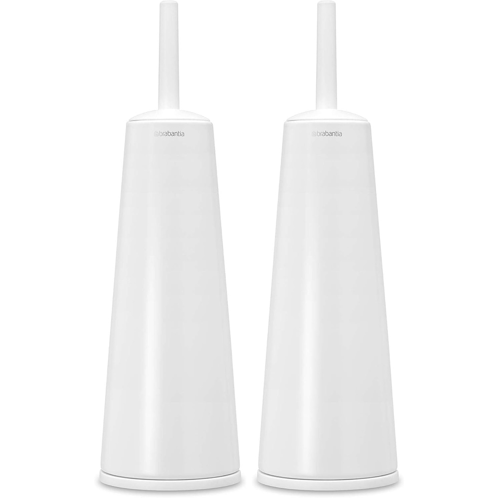 image:imageBrabantia ReNewToilet Brush amp Holder Set Matt Black FreeStanding NonSlipScratch Base Hygenic Discreet Toilet Bowl CleanerWhite