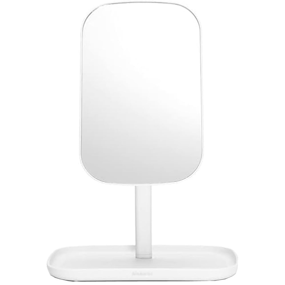 image:imageBrabantia Renew 360 Adjustable Vanity Bathroom Mirror with Stand amp Storage Tray White NonSlip Tray for Makeup Jewellery Shaving Accessories 8x8x11