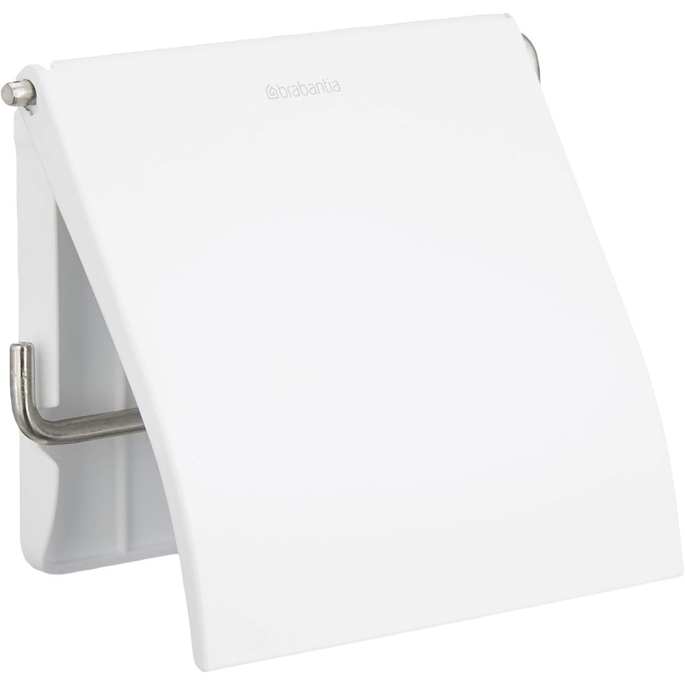 image:imageBrabantia Renew Toilet Roll Holder Brilliant Steel Left amp Right Handed Use DrillNoDrill Install RustFree Bathroom Paper DispenserWhite