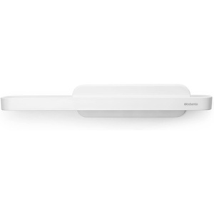 Brabantia MindSet Wall-Mounted Shower Shelf & Squeegee (Mineral Infinite Gray) Shower Soap, Shampoo Holder + Glass Cleaner (2.9 x 16.5 x 3.5)(Mineral Fresh White)
