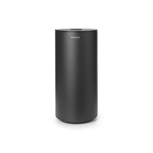Brabantia Mindset Toilet Roll Dispenser (Mineral Infinite Gray) Anti-Rust, Discreet Bathroom Tissue Holder, 2 Spare Rolls (Ø 5.37″) Wall-Mountable Tidy Storage