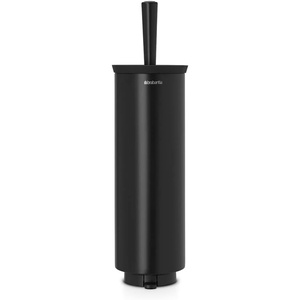 Brabantia Profile Toilet Brush and Holder (Black) Freestanding/Wall-Mounted Toilet Bowl Cleaner with Discreet Case Stand for Bathroom(Black)