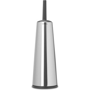Brabantia ReNewToilet Brush & Holder Set (Matt Black) Free-Standing, Non-Slip/Scratch Base, Hygenic Discreet Toilet Bowl Cleaner(Matt Steel/Black)
