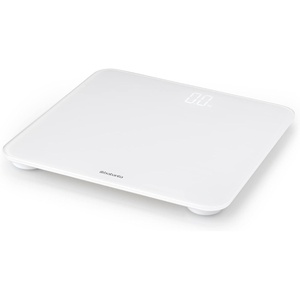 Brabantia Renew Digital Bathroom Weighing Scales (White) Battery-Powered Personal Body Weight Scales with Backlit LED Display